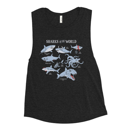 Sharks Of The World Women's Muscle Tank