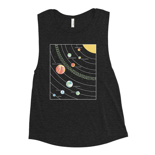 9 Planets Women's Muscle Tank