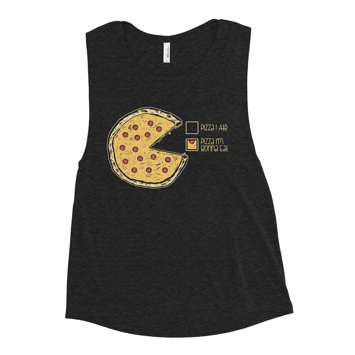 Pizza Pie Chart Women's Muscle Tank