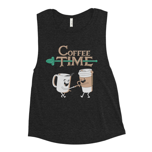 Coffee Time Women's Muscle Tank