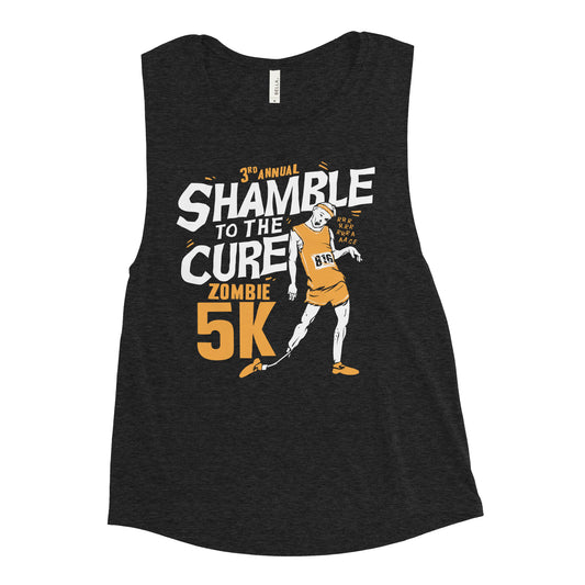 Shamble To The Cure Zombie 5K Women's Muscle Tank