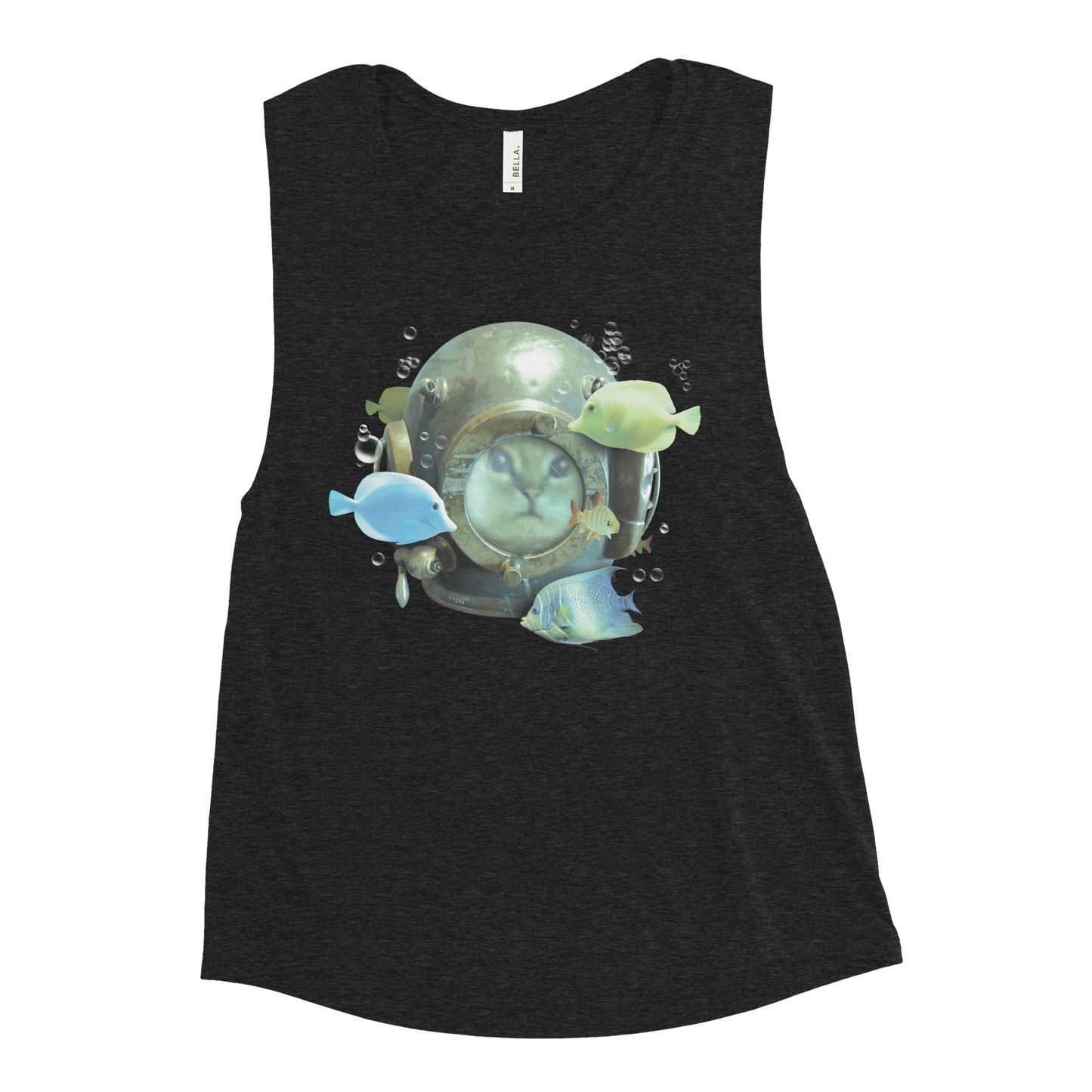 20,000 Purrrs Under The Sea Women's Muscle Tank