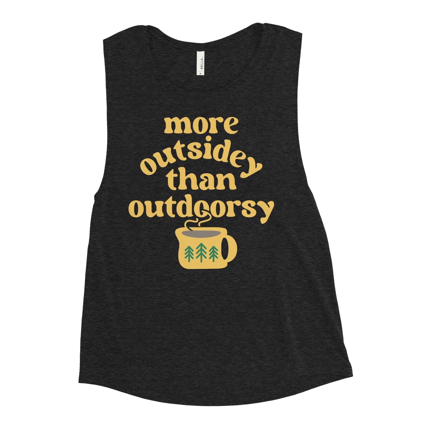 More Outsidey Than Outdoorsy Women's Muscle Tank