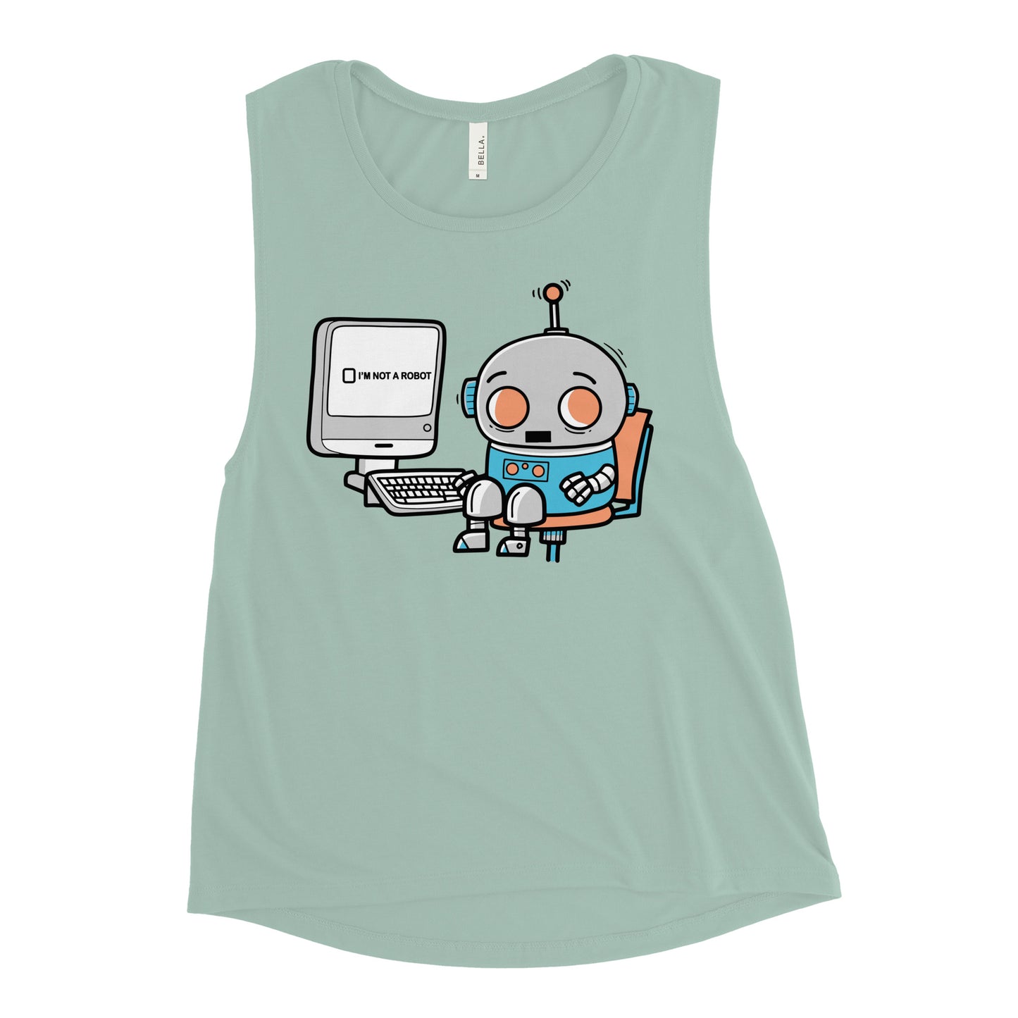 Robot Captcha Women's Muscle Tank