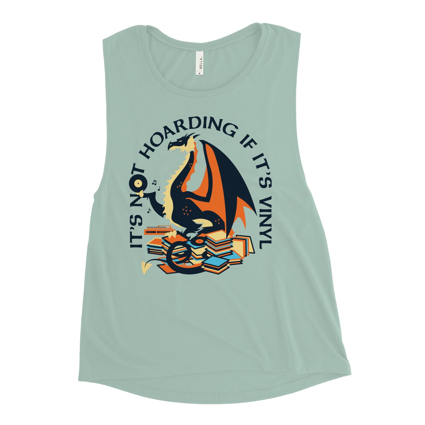 It's Not Hoarding If It's Vinyl Women's Muscle Tank