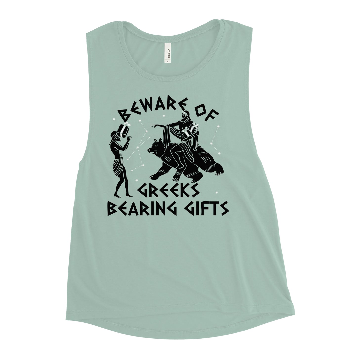 Beware Of Greeks Bearing Gifts Women's Muscle Tank