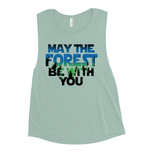 May The Forest Be With You Women's Muscle Tank