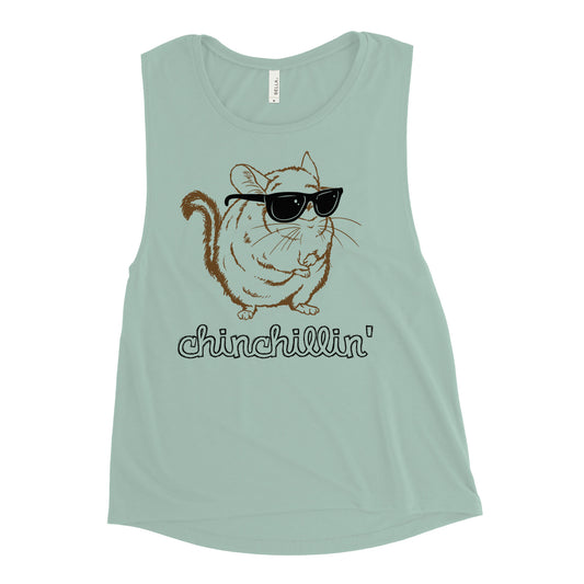 Chinchillin Women's Muscle Tank