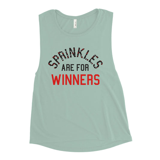 Sprinkles Are For Winners Women's Muscle Tank