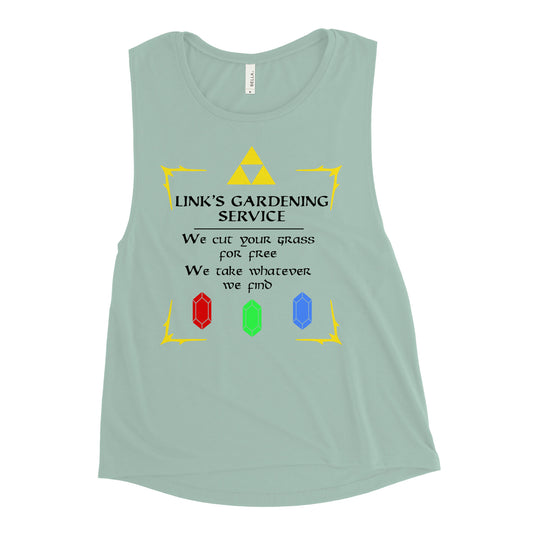 Link's Gardening Service Women's Muscle Tank