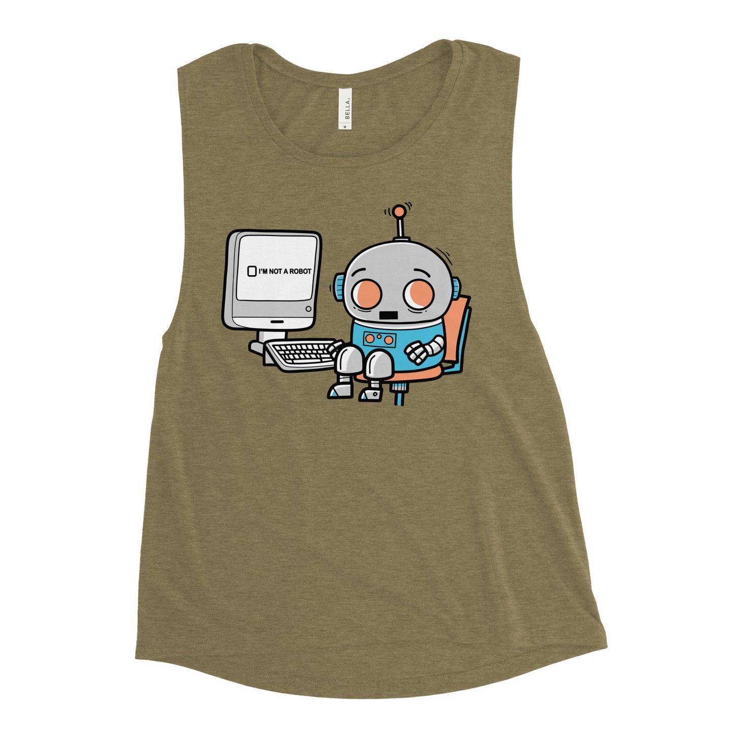 Robot Captcha Women's Muscle Tank