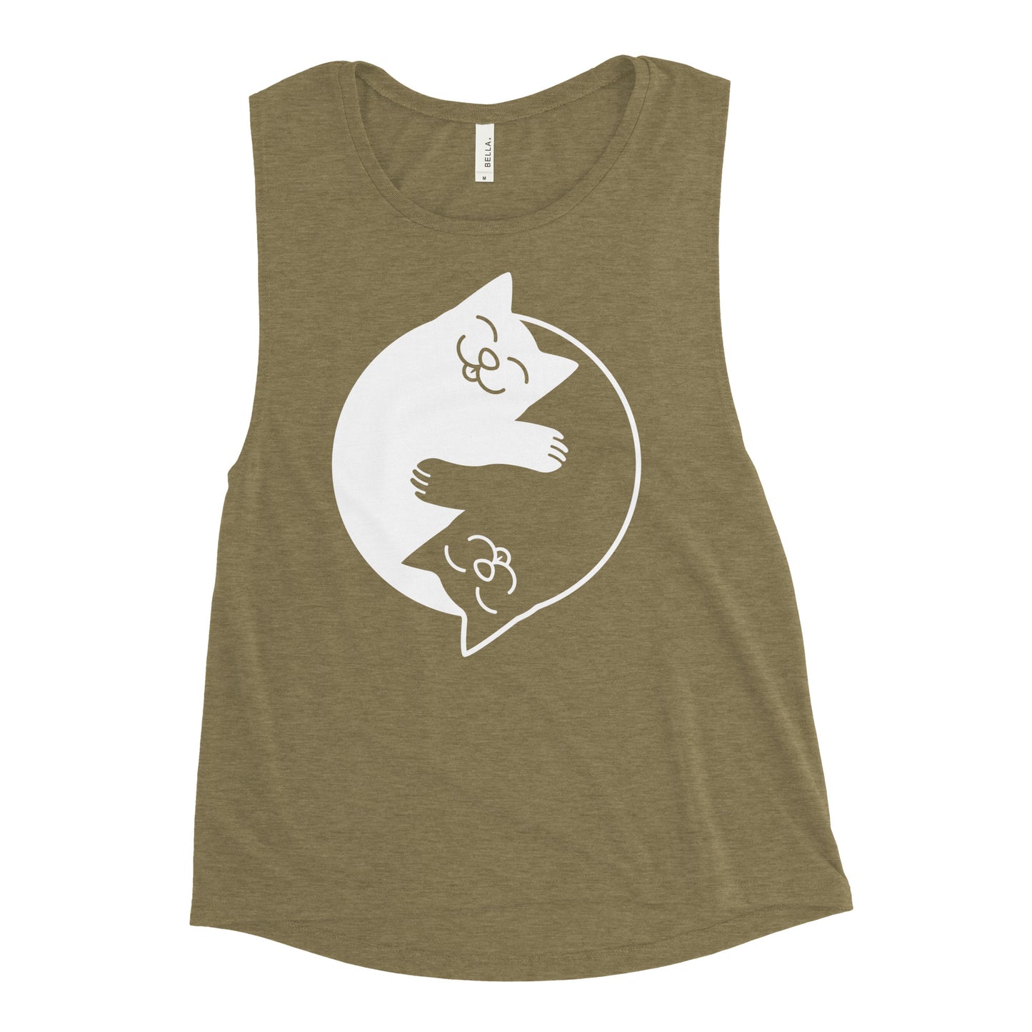 Yin Yang Cats Women's Muscle Tank