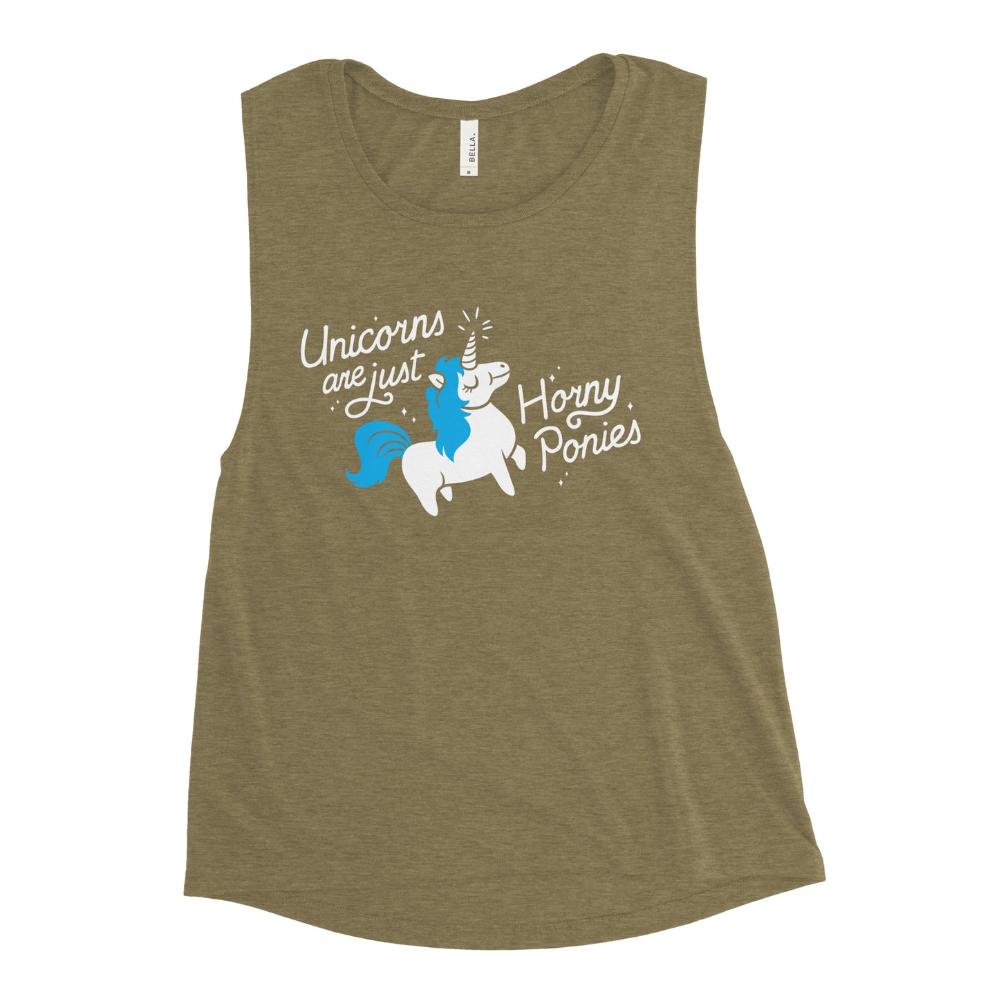 Unicorns Are Just Horny Ponies Women's Muscle Tank