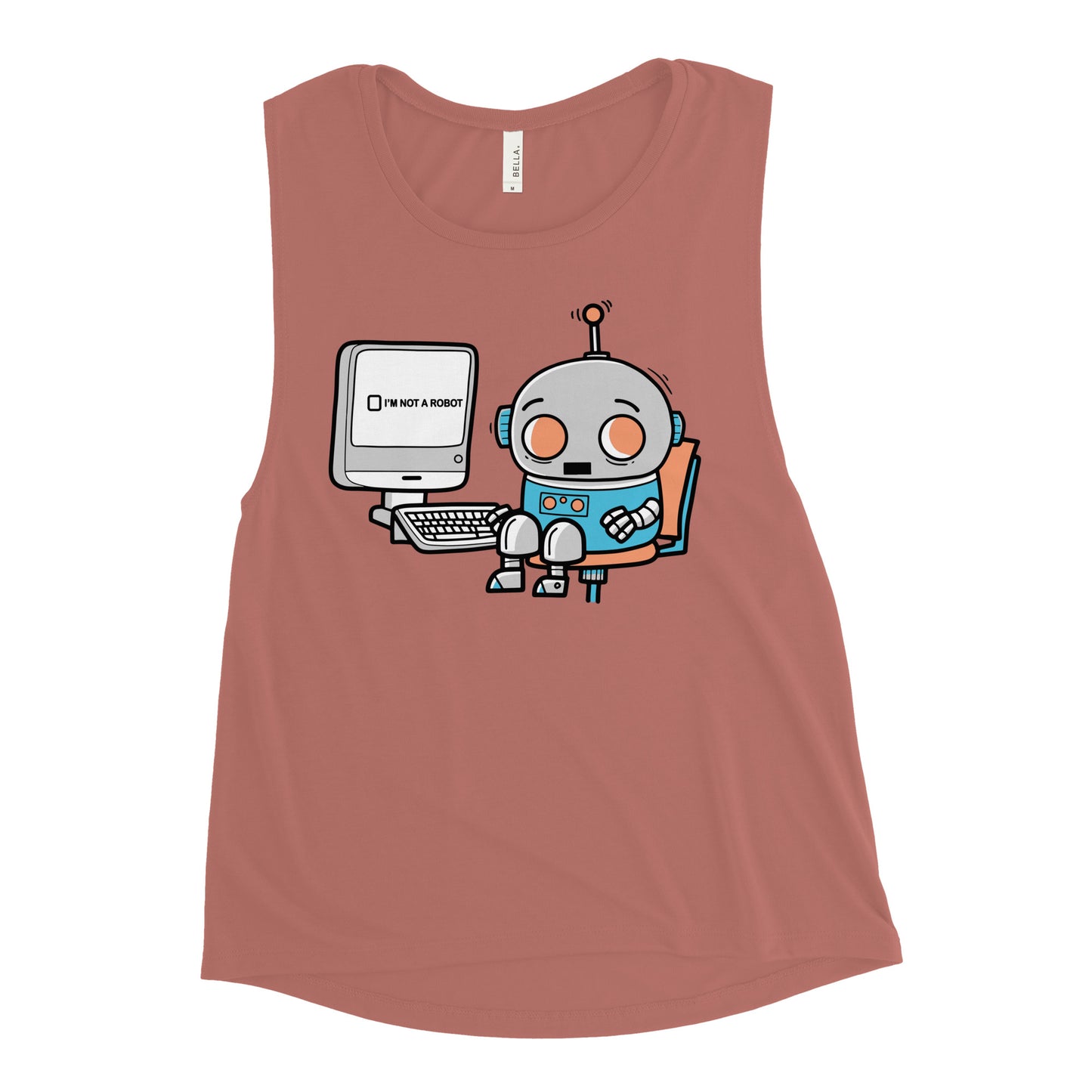 Robot Captcha Women's Muscle Tank