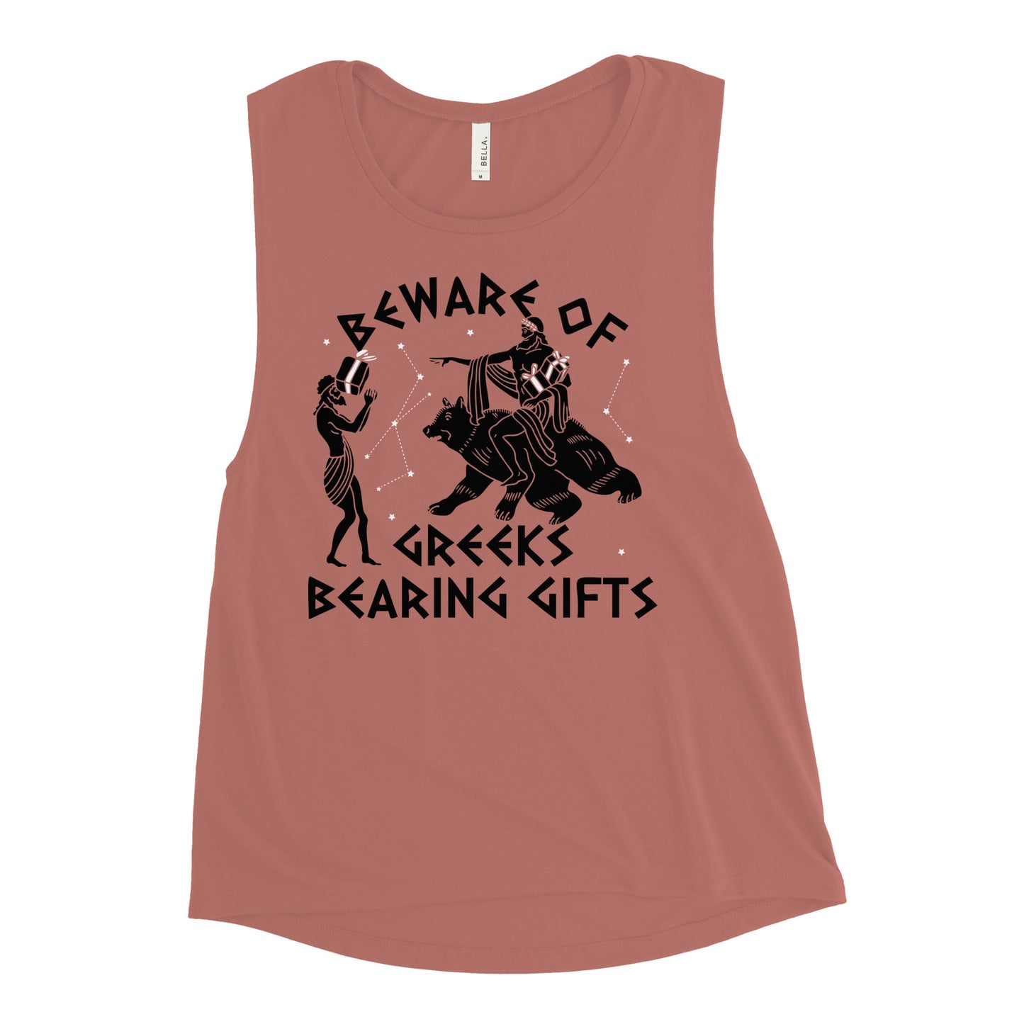 Beware Of Greeks Bearing Gifts Women's Muscle Tank