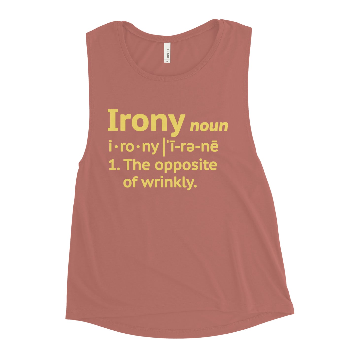 Irony Definition Women's Muscle Tank