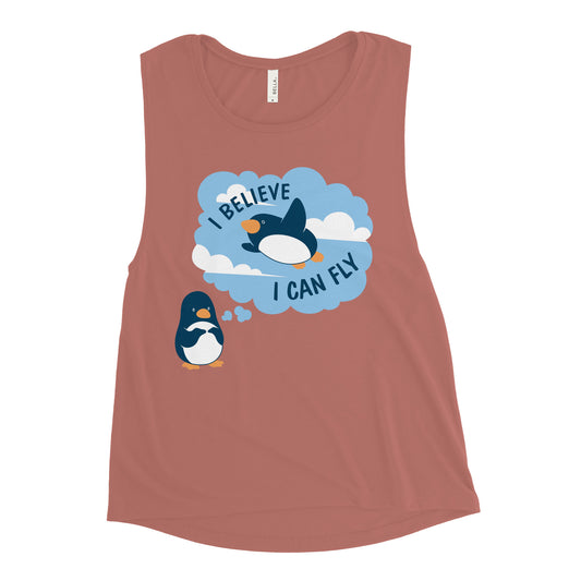 I Believe I Can Fly Women's Muscle Tank