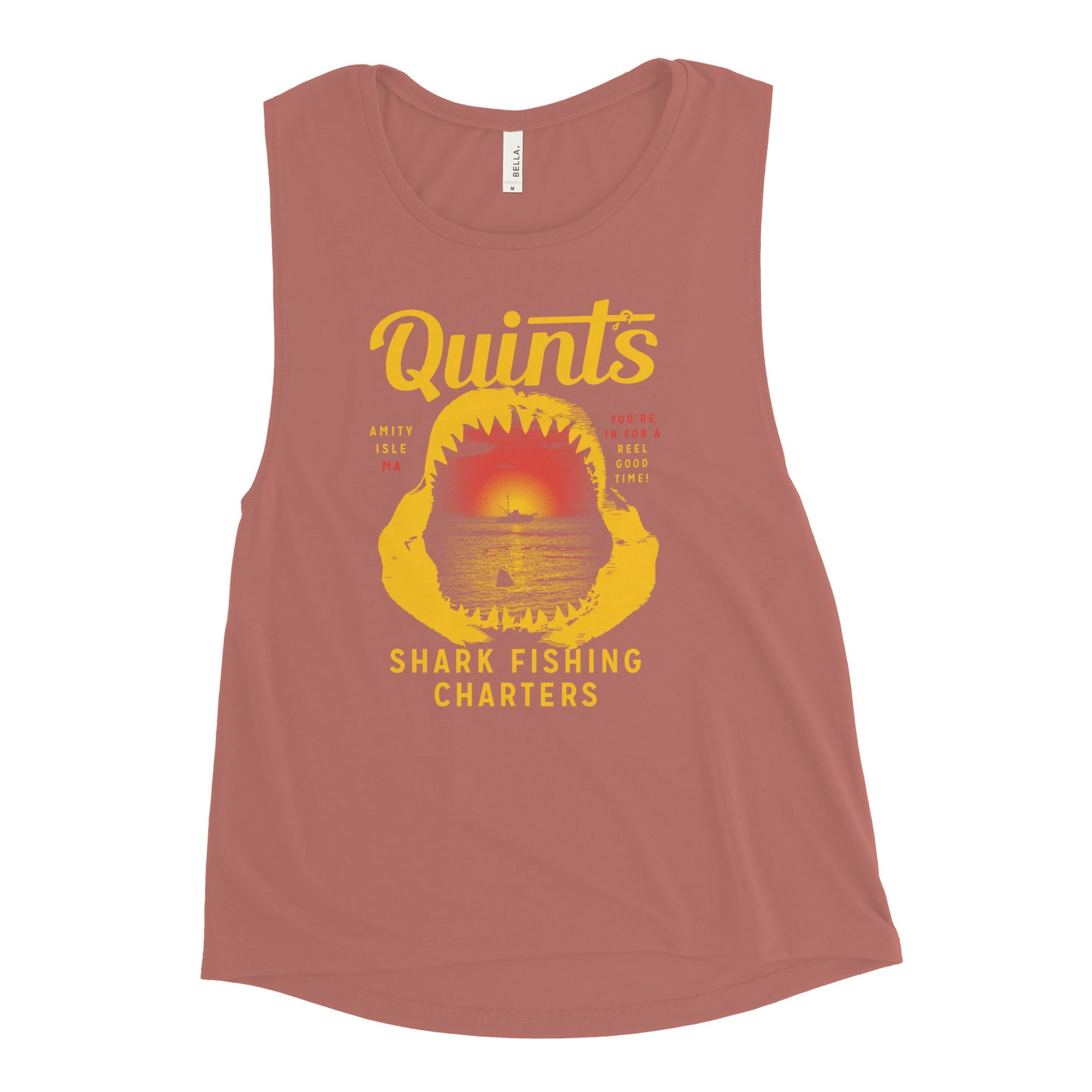 Quint's Shark Fishing Charters Women's Muscle Tank