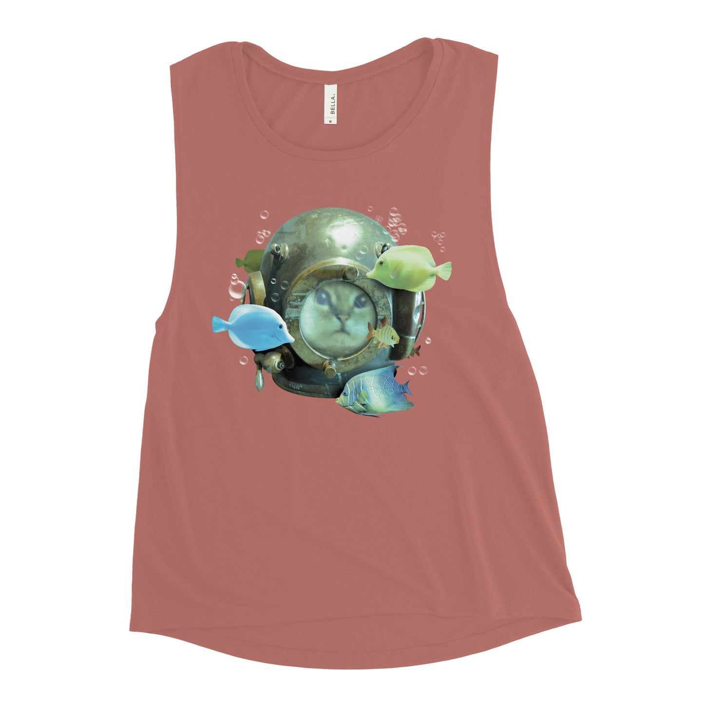 20,000 Purrrs Under The Sea Women's Muscle Tank