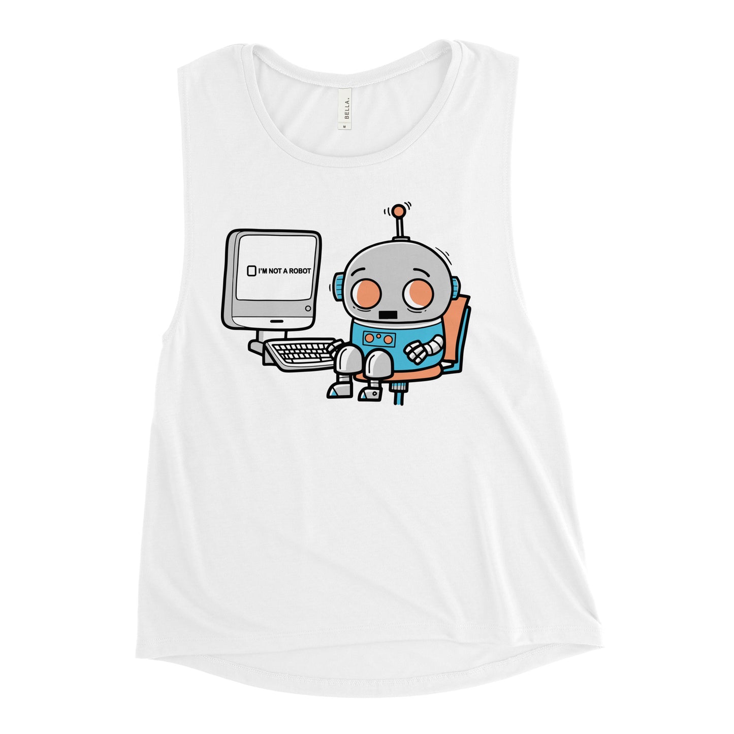 Robot Captcha Women's Muscle Tank