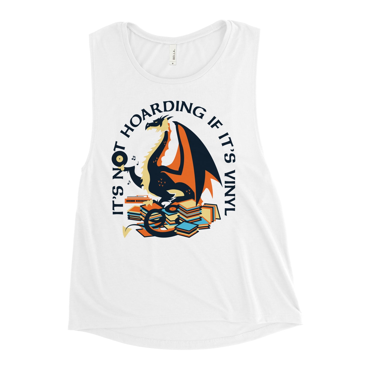 It's Not Hoarding If It's Vinyl Women's Muscle Tank