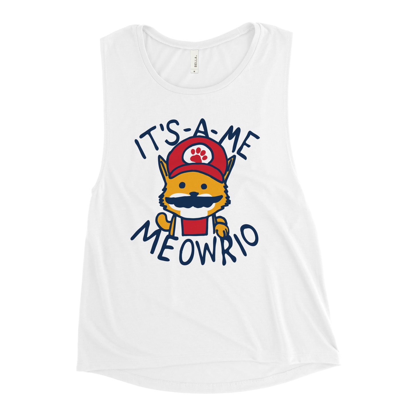 It's-a-me Meowrio Women's Muscle Tank