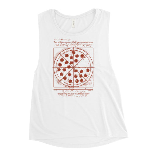 Vitruvian Pizza Women's Muscle Tank