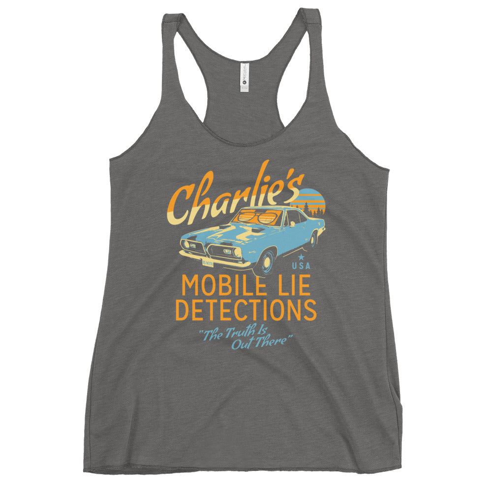 Charlie's Mobile Lie Detection Women's Racerback Tank