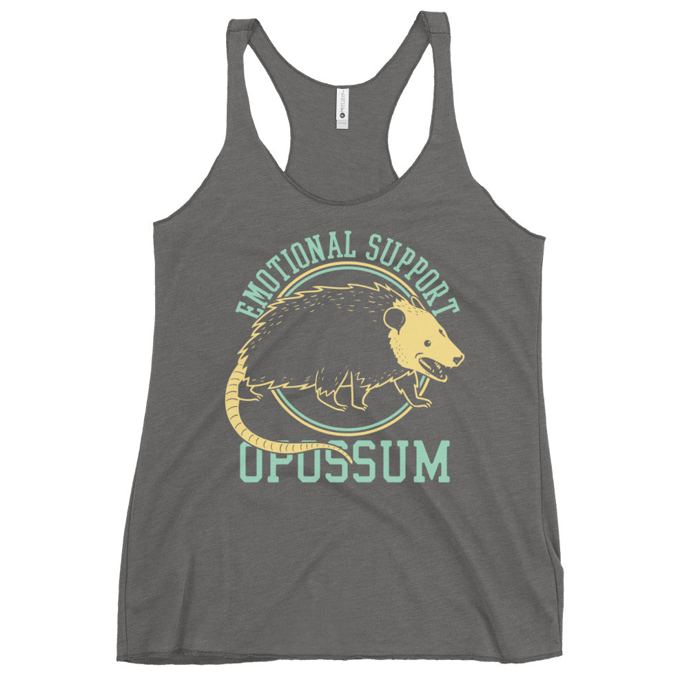 Emotional Support Opossum Women's Racerback Tank