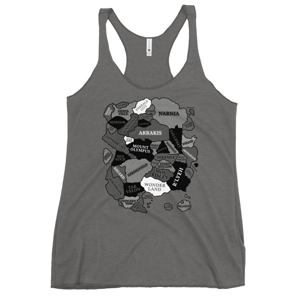 World Map Women's Racerback Tank