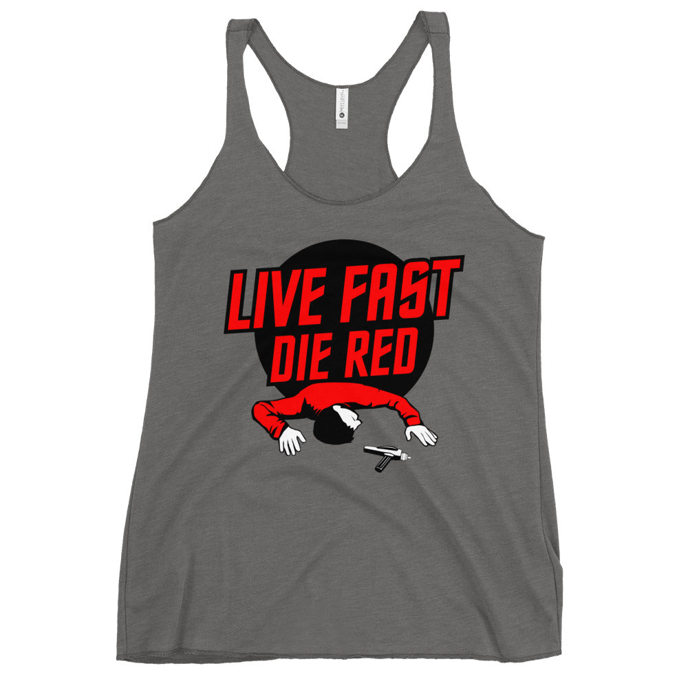 Live Fast Die Red Women's Racerback Tank