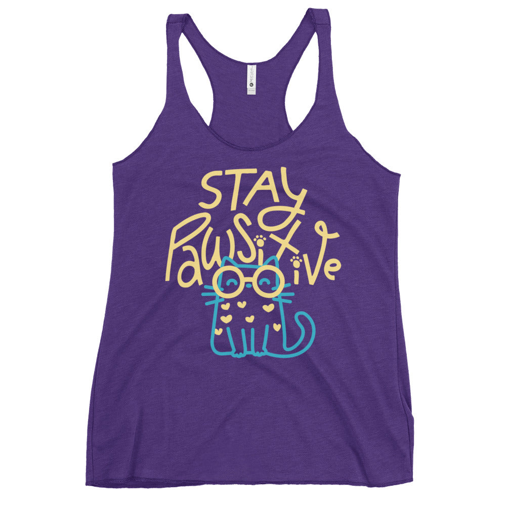 Stay Pawsitive Women's Racerback Tank