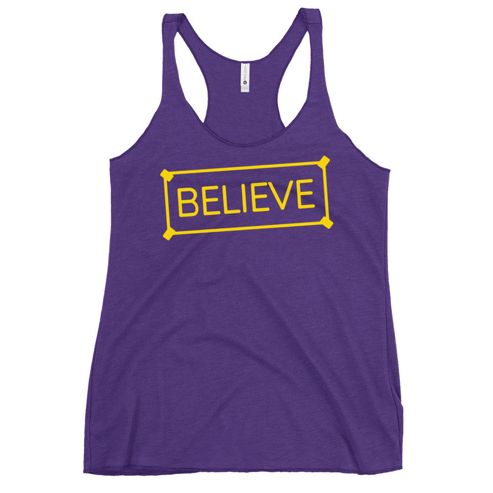 Believe Sign Women's Racerback Tank