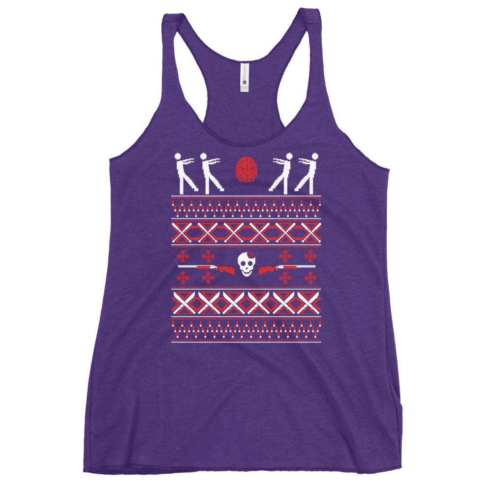 Zombie Christmas Sweater Women's Racerback Tank