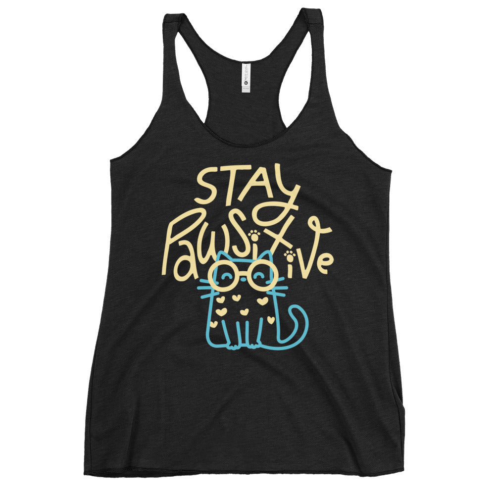 Stay Pawsitive Women's Racerback Tank