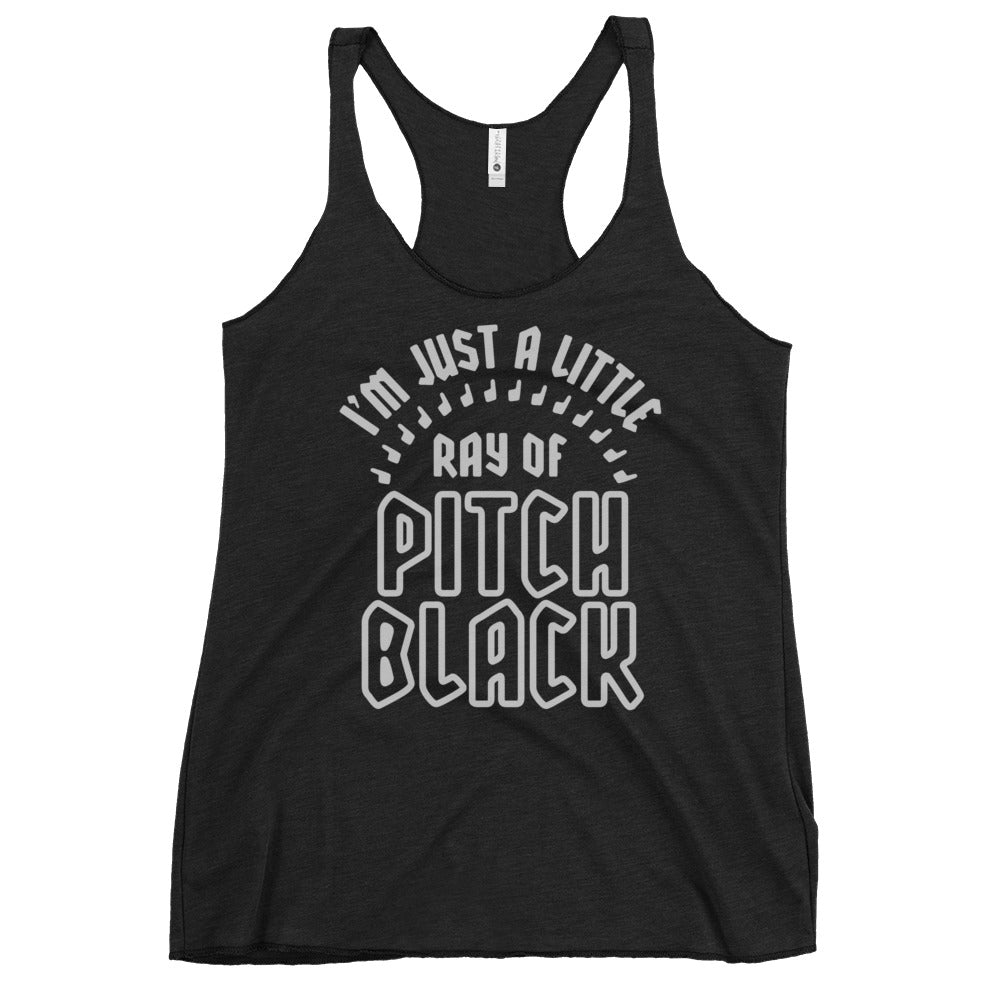 Ray Of Pitch Black Women's Racerback Tank