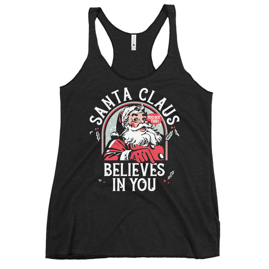 Santa Claus Believes In You Women's Racerback Tank