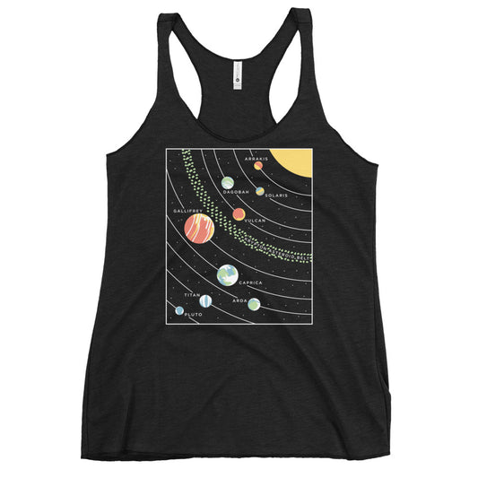 9 Planets Women's Racerback Tank