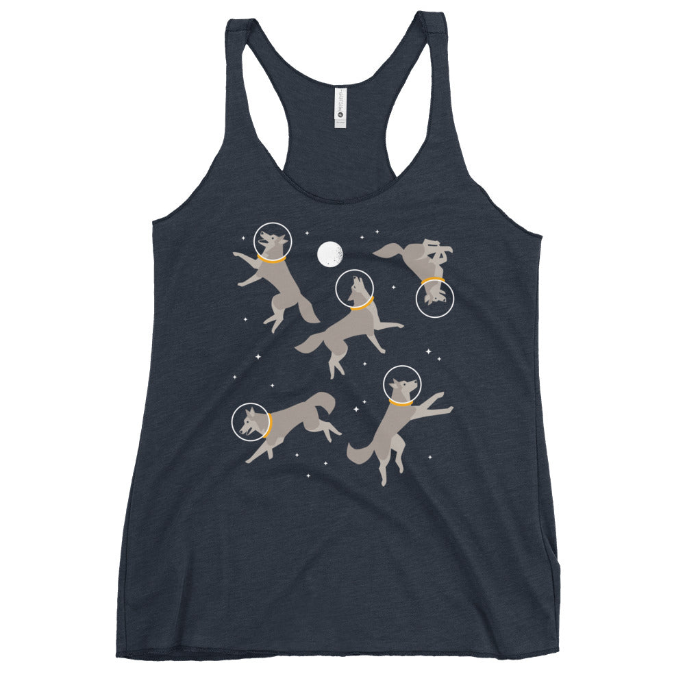 Wolves In Space Women's Racerback Tank