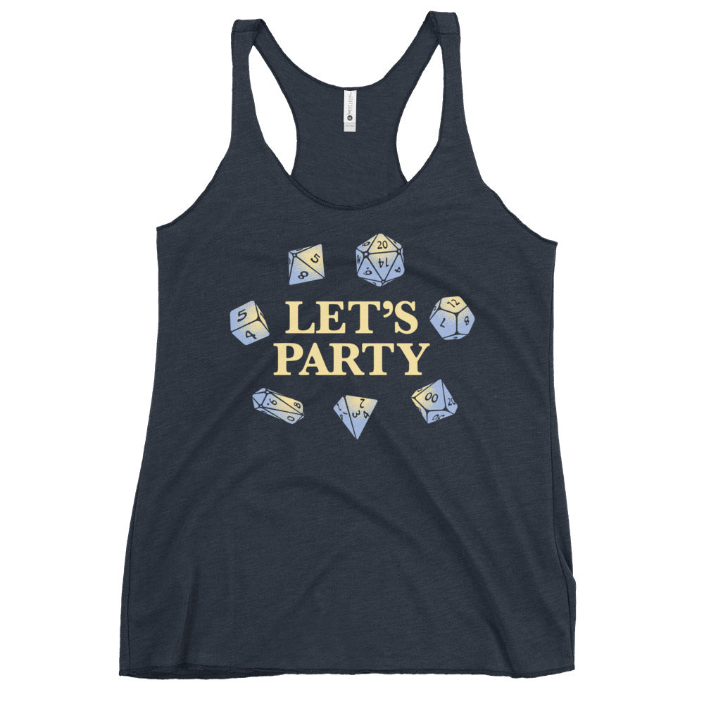 Let's Party Dice Women's Racerback Tank