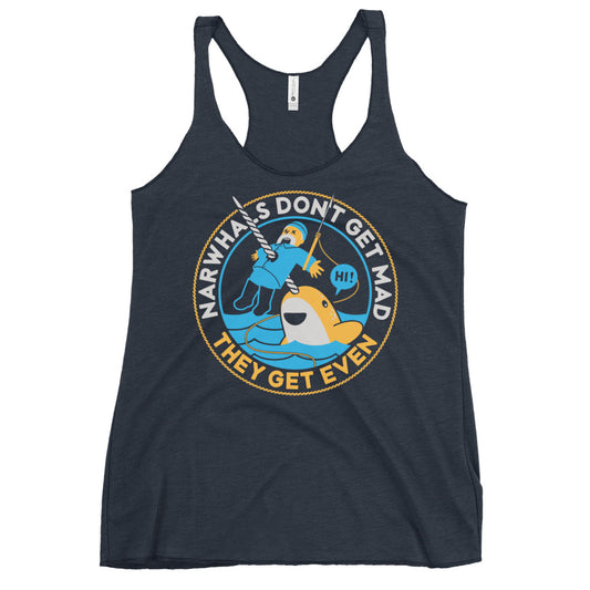 Narwhals Don't Get Mad Women's Racerback Tank