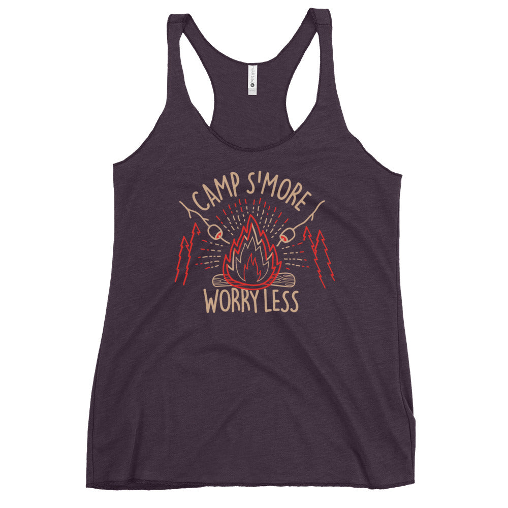 Camp S'more Worry Less Women's Racerback Tank