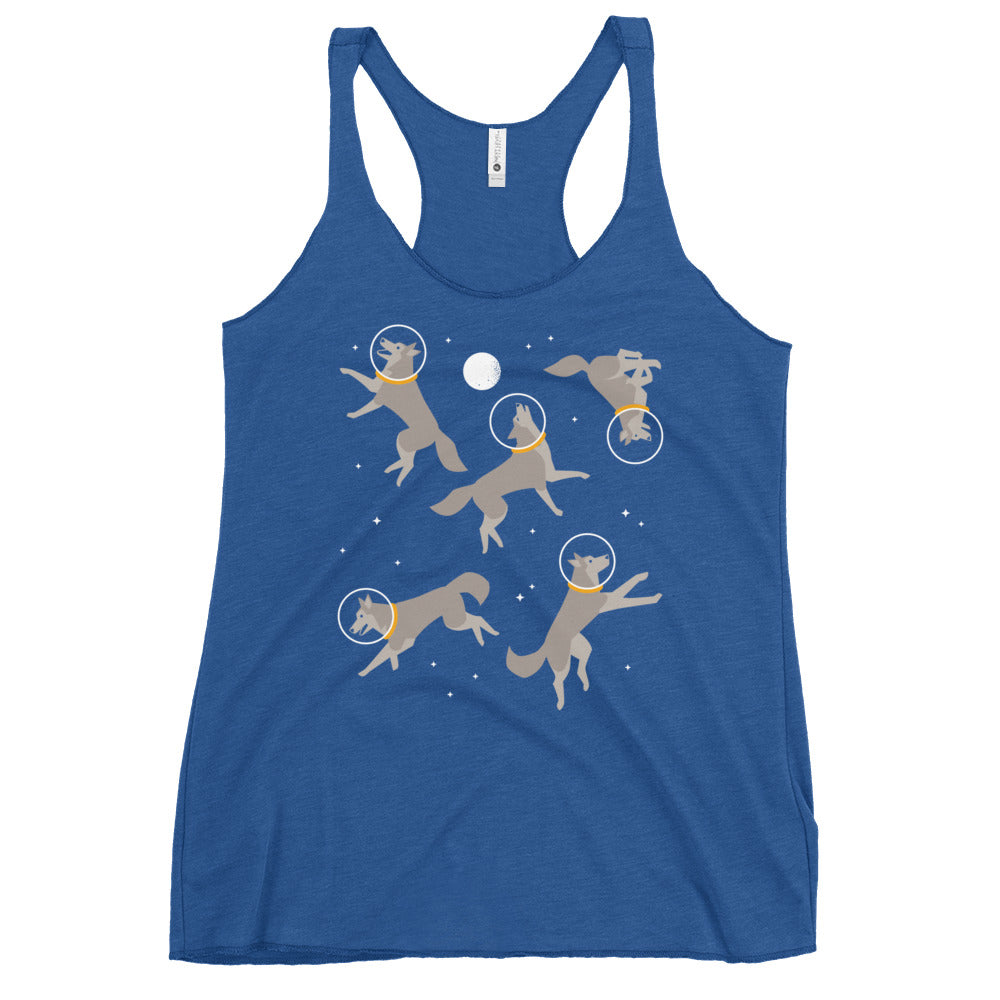 Wolves In Space Women's Racerback Tank