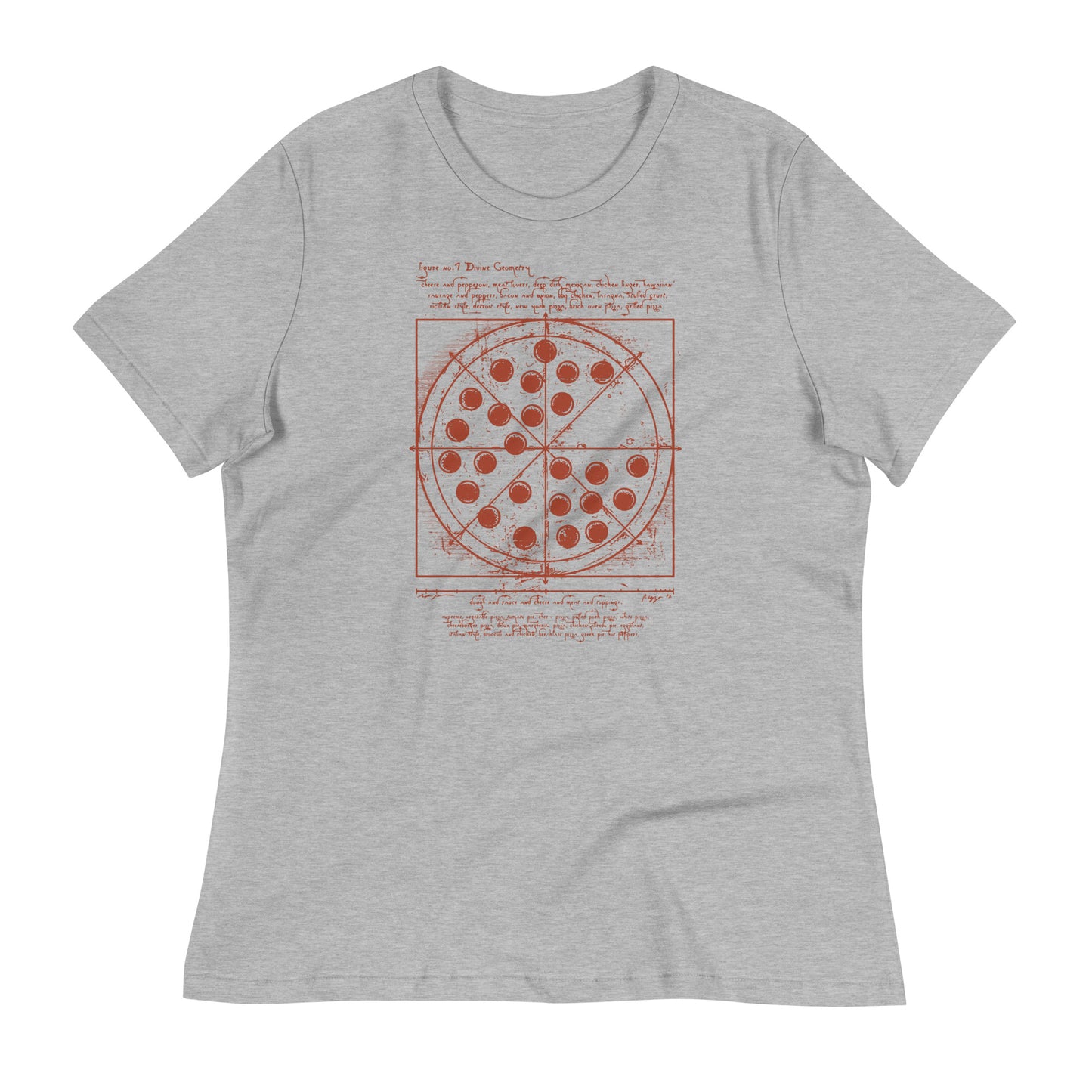 Vitruvian Pizza Women's Signature Tee