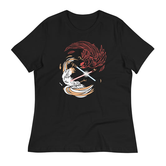 Cock A Doodle Duel Of The Fates Women's Signature Tee