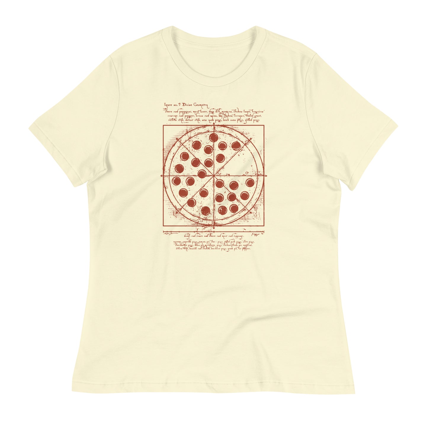 Vitruvian Pizza Women's Signature Tee