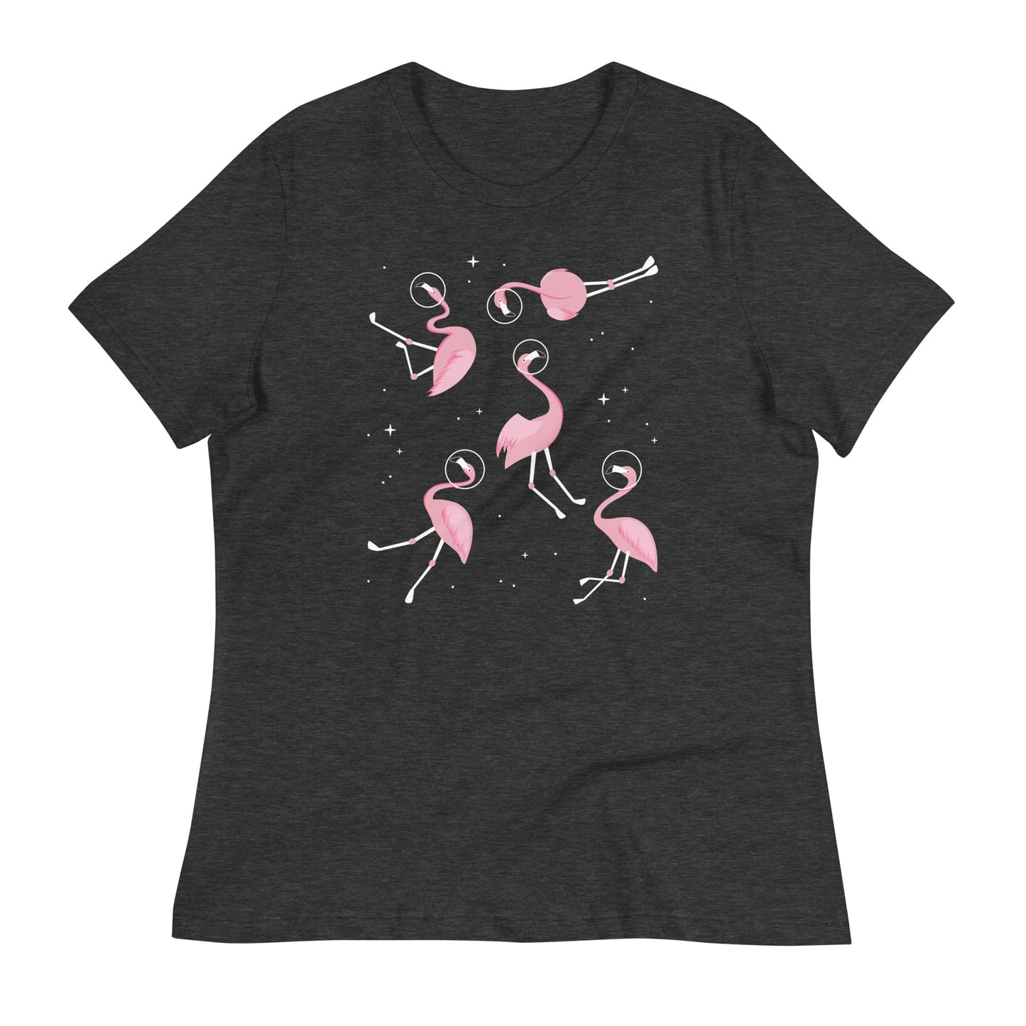 Flamingos In Space Women's Signature Tee