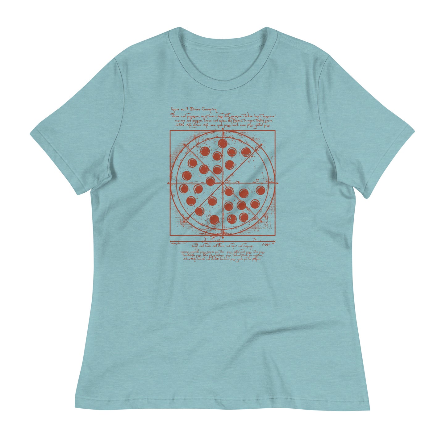 Vitruvian Pizza Women's Signature Tee