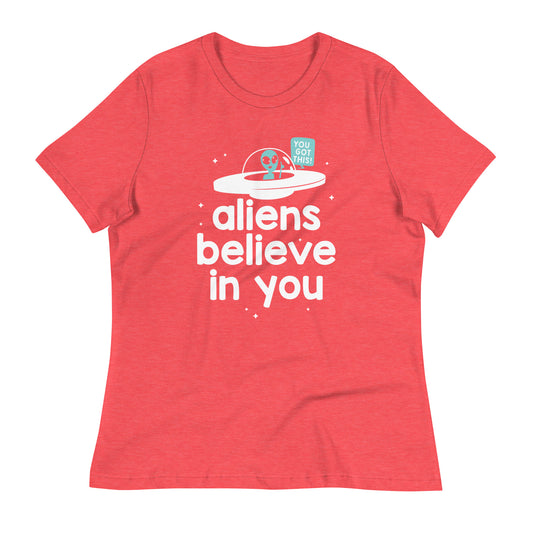 Aliens Believe In You Women's Signature Tee