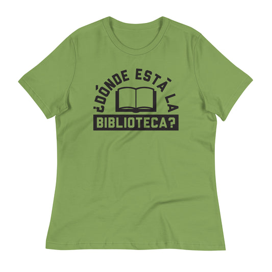 Donde Esta La Biblioteca? Women's Signature Tee